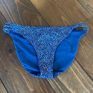 Navy spotted bikini bottoms